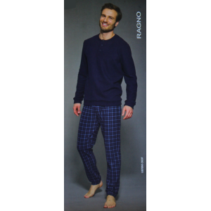 ..PIGIAMA UOMO RAGNO COTTON ECO PILE SERAFINO ART.U878N1 BLU