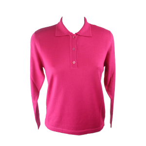 .MAGLIA POLO DONNA 3 BOTTONI.LANA MERINOS 80% MADE IN ITALY S-M-L-XL-XXL