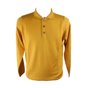 .MAGLIA UOMO POLO 3 BOTTONI.LANA MERINOS 80%.MADE IN ITALY M-3XL VARI COLORI