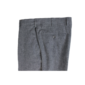 .PANTALONE UOMO CLASSICO LINO E COTONE FANTASIA TG.46-62 VESTIBILITÀ COMODA TAGLIE FORTI  