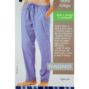 RAGNO PANTALONE PIGIAMA STOFFA PURO COTONE CON TASCHE 2457 QUADRI