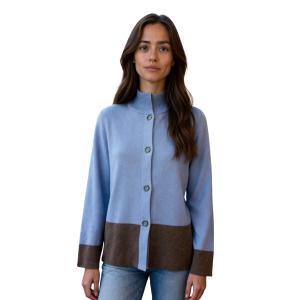 .GIACCA DONNA COREANA DUE COLORI MISTO CASHMERE MADE IN ITALY ART.20224