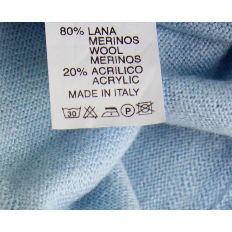 .MAGLIA POLO DONNA 3 BOTTONI.LANA MERINOS 80% MADE IN ITALY S-M-L-XL-XXL CIELO