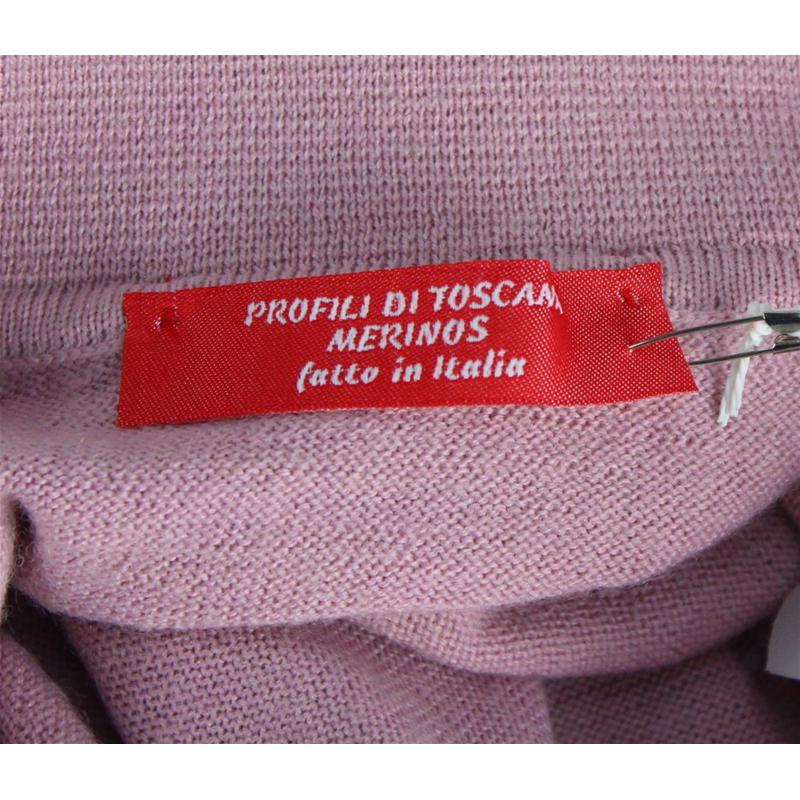 .MAGLIA POLO DONNA 3 BOTTONI.LANA MERINOS 80% MADE IN ITALY S-M-L-XL-XXL ROSA