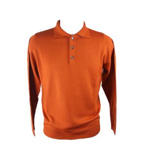 MAGLIA UOMO POLO 3 BOTTONI.LANA MERINOS 80%.MADE IN ITALY M-3XL VARI COLORI