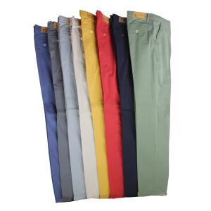 .UOMO PANTALONE CHINO MADE IN ITALY VITA REGOLARE GAMBA DRITTA COTONE ELASTICIZZATO LEGGERO ART.FOLLONICA