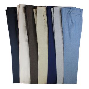 .PANTALONE UOMO CLASSICO PURO LINO FINO ALLA TG.71 VESTIBILITÀ COMODA TAGLIE FORTI 8 COLORI